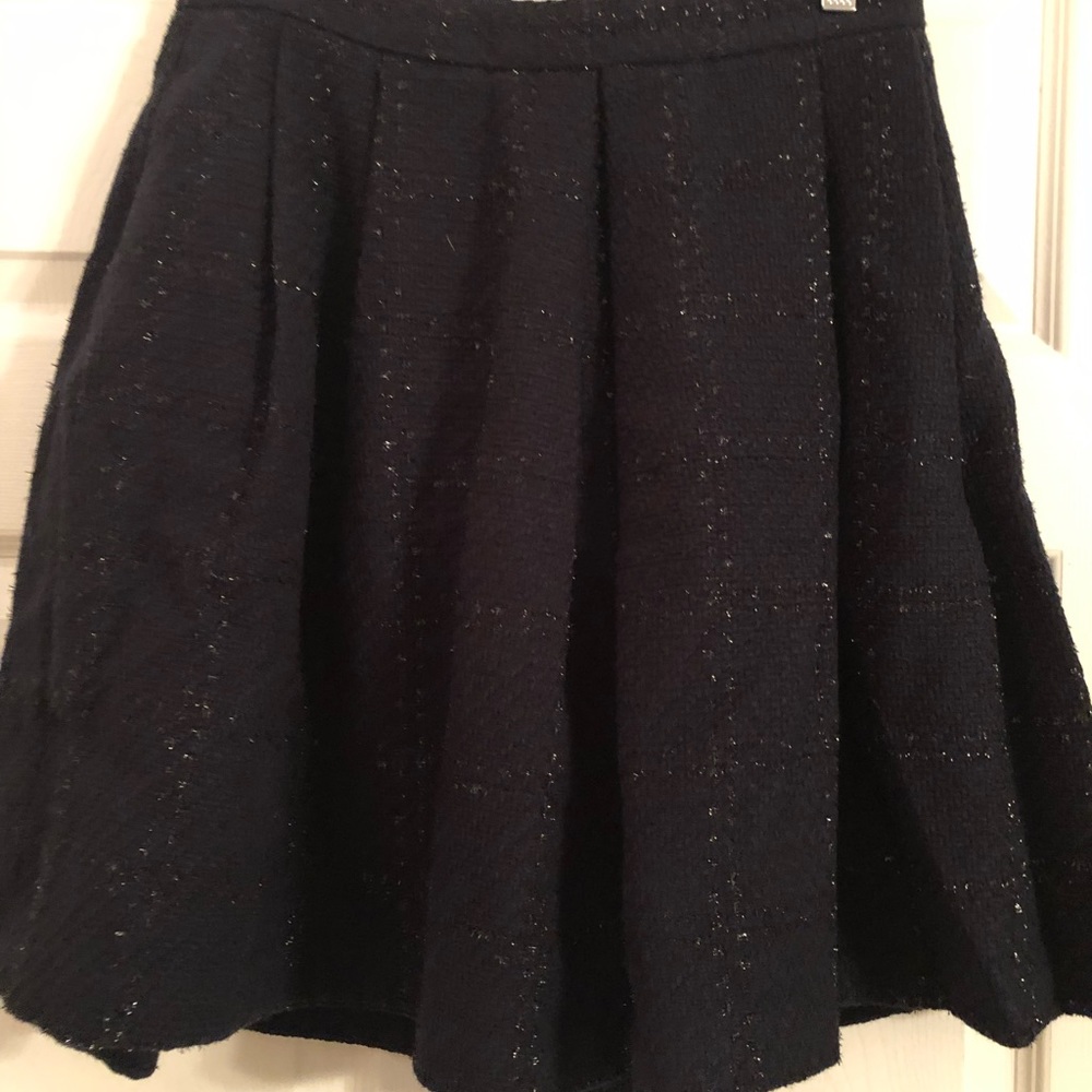 Banana Republic navy blue and shimmer skirt